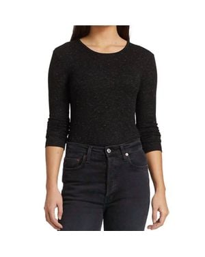 Splendid Glimmer Long Sleeve Shirt - Black