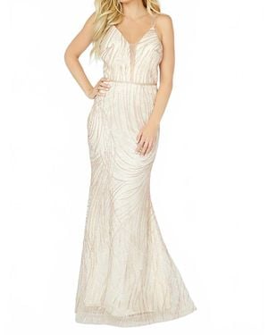 Jolene Sequins And Embroidery Prom Dress - White