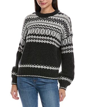 Faherty Willow Creek Wool-Blend Sweater - Black