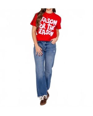 Poppy & Pine Reason For The Season Tee - Red