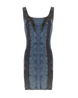 Pcfg Free Heaven Two Color Denim Dress - Blue