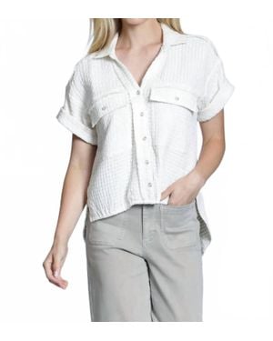 Apny Breezy Bubble Blouse - White