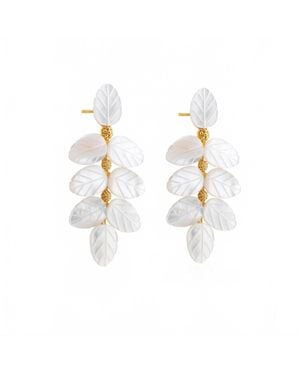 Capucine de Wulf Mermaid Garden Vine Drop Earrings - Metallic