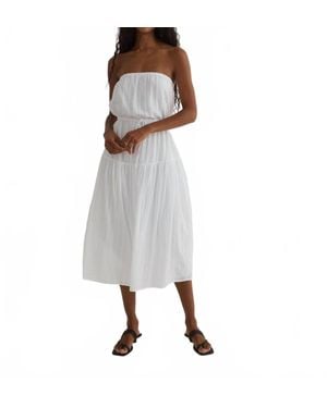 Bella Dahl Ruffle Hem Midi Dress - Gray