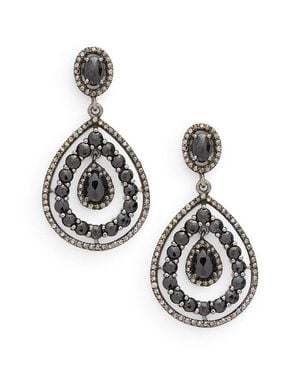 Bavna Drop Earrings - Metallic