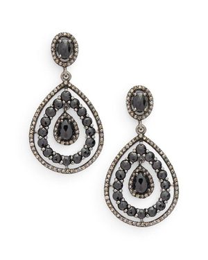 Bavna Drop Earrings - Metallic