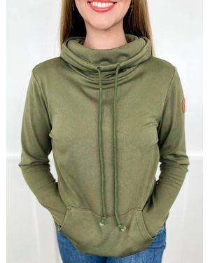 Michelle Mae I'D Go Anywhere Long Sleeve Sweatshirt - Green
