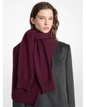 Michael Kors Cashmere Sweater Scarf - Purple