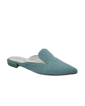 Claire Flowers Gretchen Mule - Blue