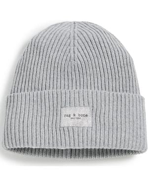 Rag & Bone Blake Metallic Beanie - Gray