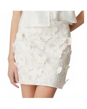Elliatt Butterfly Appliqué Mini Skirt - Metallic