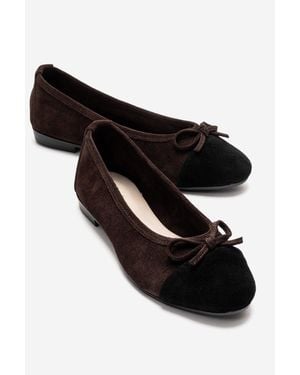 Forever & Always Shoes Boleo Leather Ballet Flat - Black