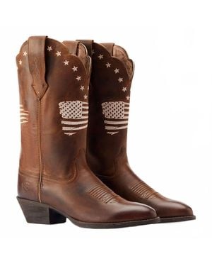 Ariat Heritage R Toe Liberty Stretchfit Western Boot - Brown