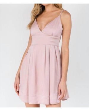 Fanco Flare Cocktail Mini Dress - Pink