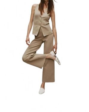 White + Warren Superfine Organic Cotton Wide Leg Pants - Natural