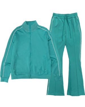 TRUEDAMES Side Pipe Track Jacket - Green