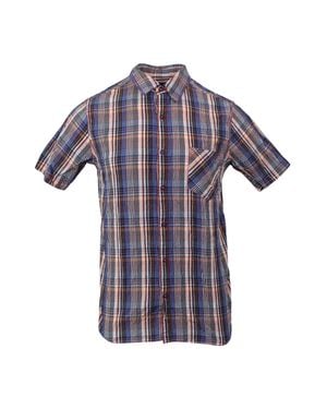 Freemans Sporting Club Plaid Short Sleeve Shirt - Blue