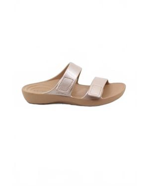 Aetrex Kaia Two Band Slide - White