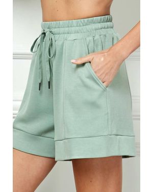 See And Be Seen Elle Soft Lounge Shorts - Green