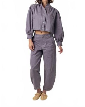Sundays Twill Sawyer Wide Leg Pants - Blue