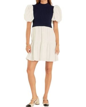 English Factory Bonnie Mini Dress - Blue
