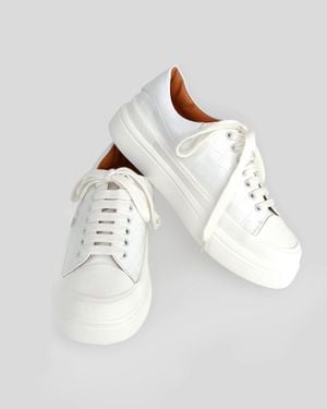 Belle & Bloom Just A Dream Croc Leather Sneaker - White