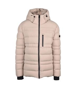 Peuterey Praxi Contrast Cuffs Down Polyamide Jacket - Natural