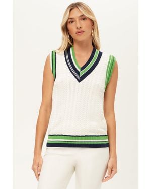 Trina Turk Seapointe Sleeveless Knit Vest - Green