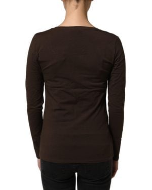 Alpha Massimo Rebecchi Long Sleeves Round Neck Top - Black