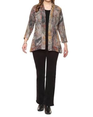 parsley & sage Cleo Open Front Jacket - Black