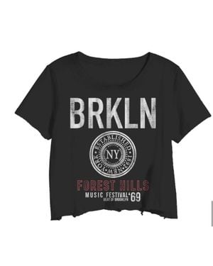 Prince Peter Brooklyn Forest Hills Crop Tee - Black