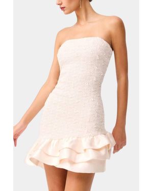 Elliatt Paloma Asymmetrical Mini Dress - White