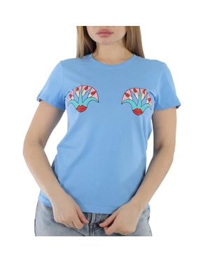 Yazbukey T-shirt Kiss My Lotus T-shirt - Blue