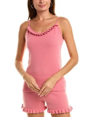 Sofiacashmere 2Pc Cashmere Cami & Short Set - Black