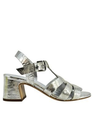 Madison Maison Metallic Leather Gladiator Heel Sandal