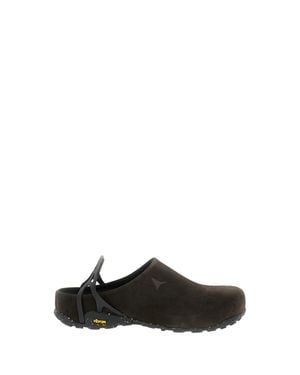 ROA Fedaia Suede Clogs - Black
