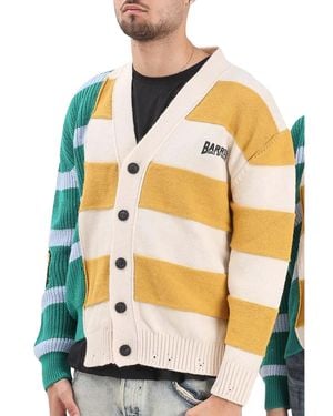 Barrow Asymmetrical Striped Wool-Blend Cardigan - Yellow