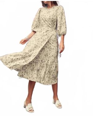 Profile Nyc Floral Wrap Dress - Natural