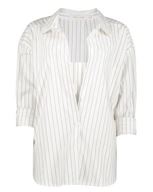 Bishop + Young Mason Poplin Pinstripe Shirt - White