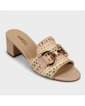 Vaneli Oksana Low Heel Sandal - Natural