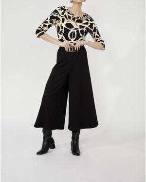 FRANK LYMAN High-Waisted Wide Leg Belted Pants - White
