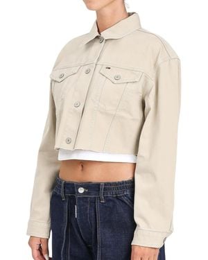 Tommy Hilfiger Cotton Cropped Jacket - Blue