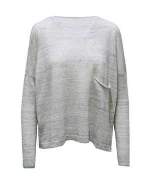 Ma'ry'ya Linen Sweater - Gray