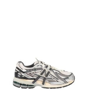 New Balance Metallic Synthetic-Mesh Sneakers - White
