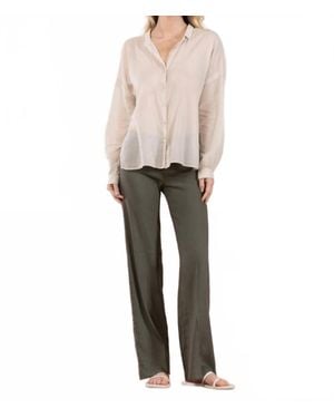 Avenue Montaigne Flavia Linen Palazzo-Style Pants - Green