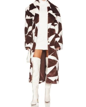 Ronny Kobo Ilia Faux Fur Coat - White