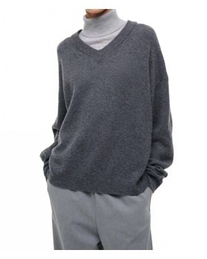 STAUD Doris Cashmere Sweater - Gray