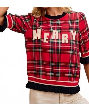 Bibi Merry Patches Top - Red