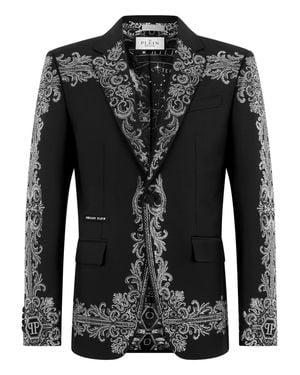 Philipp Plein Blazer Baroque Skull Strass - Black