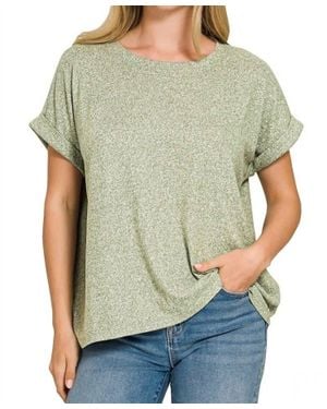 Zenana Soft Short Sleeve Tee - Green